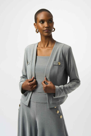 Joseph Ribkoff 253228 Grey Melange Short Jacket