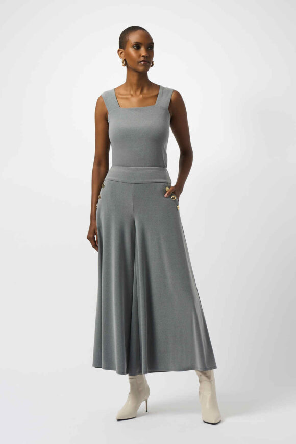 Joseph Ribkoff 253152 Grey Melange Culotte Trousers