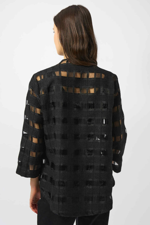 Joseph Ribkoff 253199 Novelty Checkered Print Swing Jacket