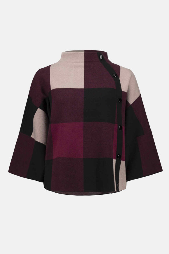 Joseph Ribkoff 243948 Plaid Jacquard Sweater Knit Top