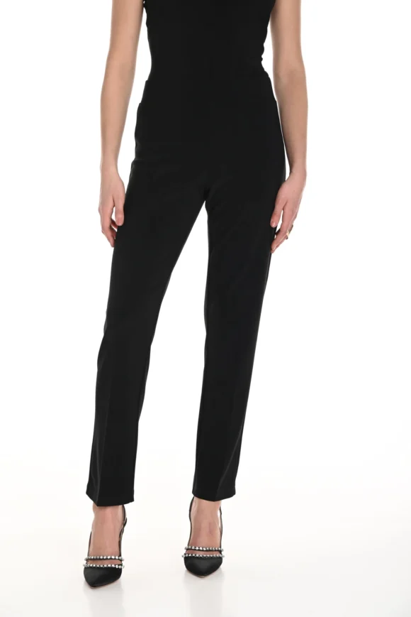Frank Lyman 244019 Black Straight Leg Bow Detail Trousers