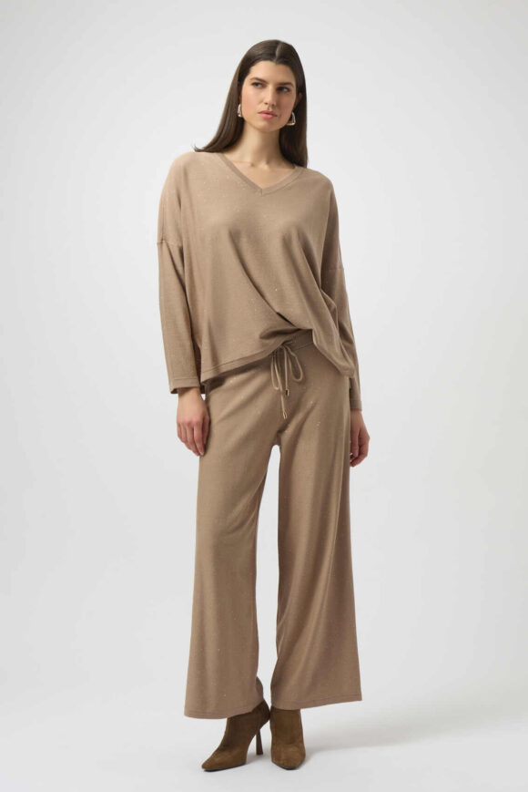 Joseph Ribkoff 244921 Fawn Sequined Sweater Knit Top