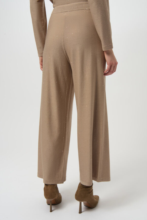 Joseph Ribkoff 244922 Fawn Sequin Knit Culotte Trousers