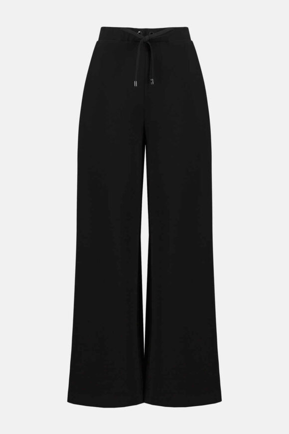 Joseph Ribkoff 253136 Black Scuba Jersey Wide-Leg Trousers