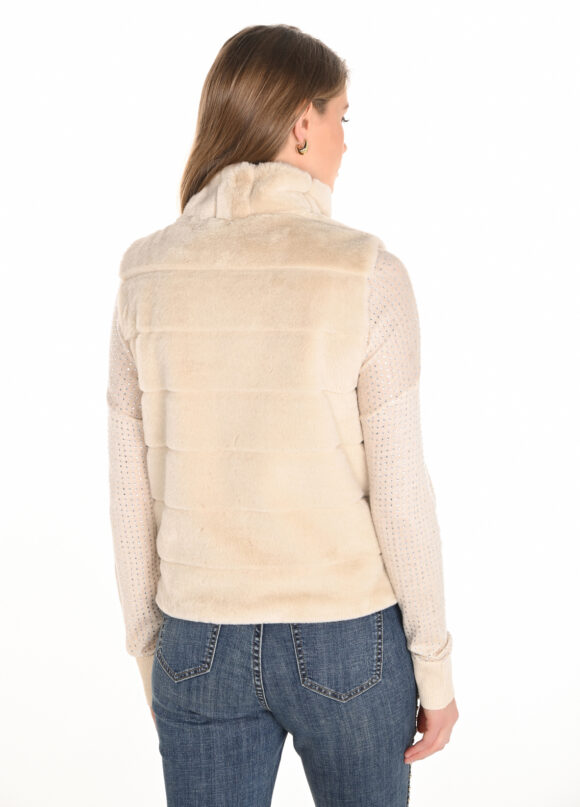 Frank Lyman 253871 Champagne Faux Fur Vest