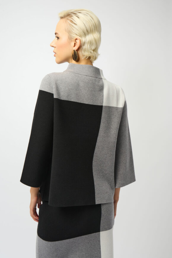 Joseph Ribkoff 253907 Jacquard Sweater Colour Block Pullover