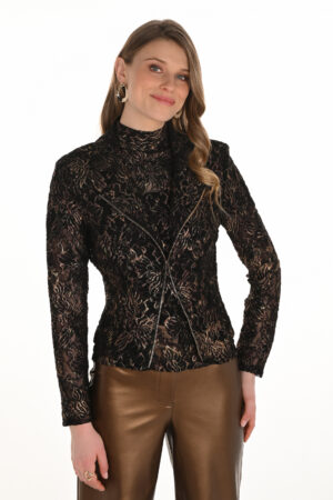 Frank Lyman 254322 Copper/Black Lace Jacket