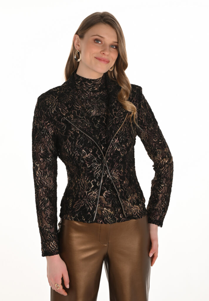 Frank Lyman 254322 Copper/Black Lace Jacket