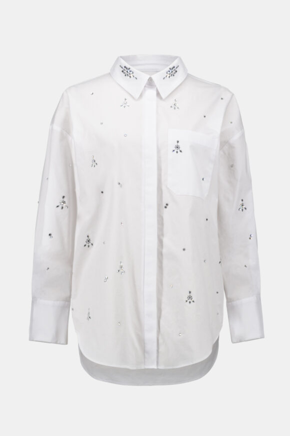 Joseph Ribkoff 254924 White Blouse With Rhinestones