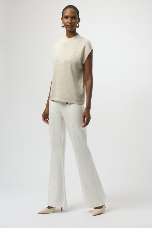 Joseph Ribkoff 254935 Rhinestones Detail Knit Top