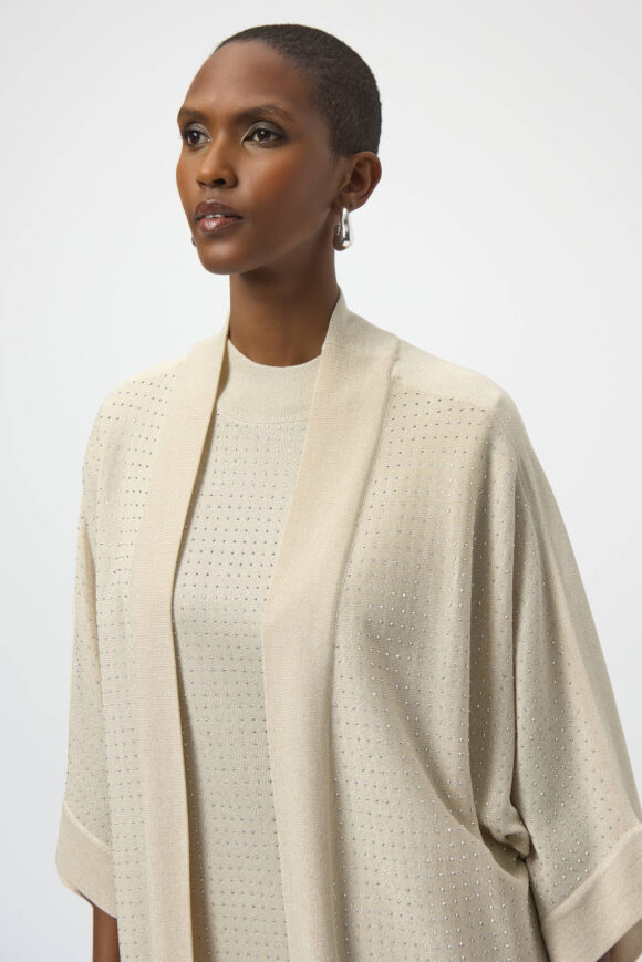 Joseph Ribkoff 254937 Rhinestones Detail Knit Cover-Up