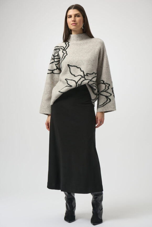 Joseph Ribkoff 254943 Sweater Knit Floral Print Pullover