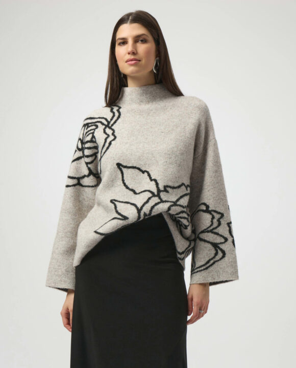 Joseph Ribkoff 254943 Sweater Knit Floral Print Pullover