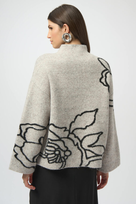Joseph Ribkoff 254943 Sweater Knit Floral Print Pullover