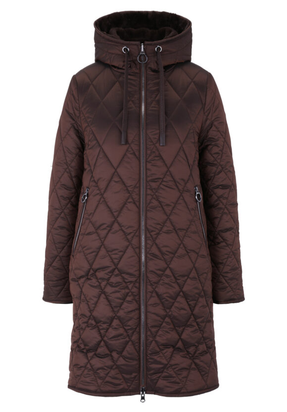 Betty Barclay Dark Brown Reversible Hooded Coat