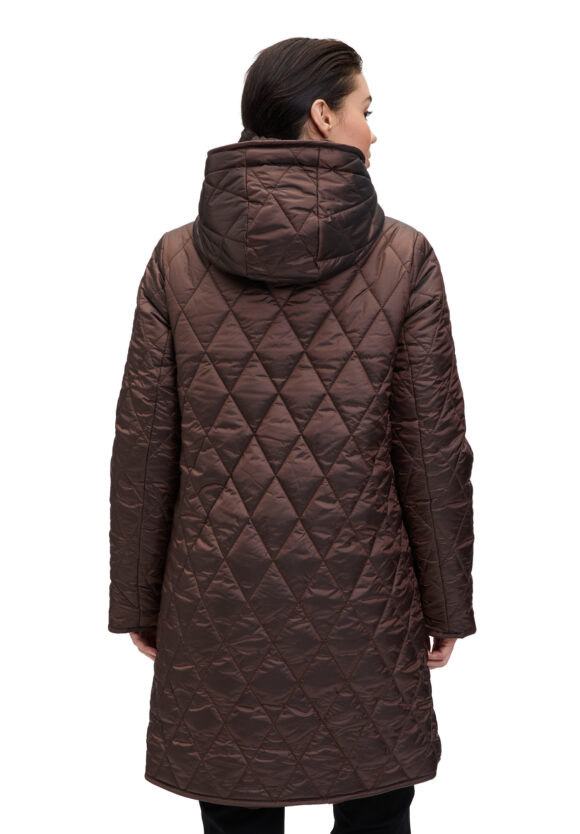 Betty Barclay Dark Brown Reversible Hooded Coat