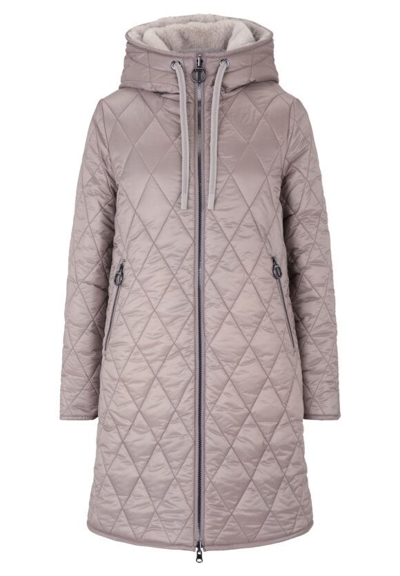 Betty Barclay Grey Reversible Hooded Coat