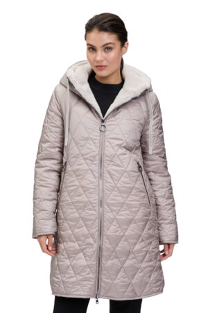 Betty Barclay Grey Reversible Hooded Coat