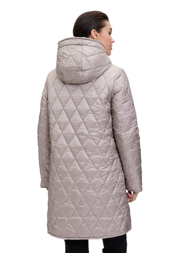 Betty Barclay Grey Reversible Hooded Coat