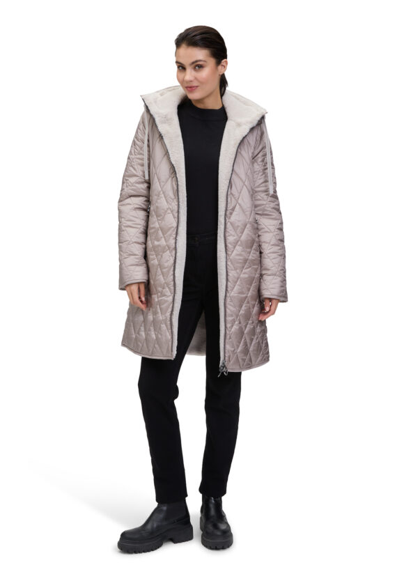 Betty Barclay Grey Reversible Hooded Coat