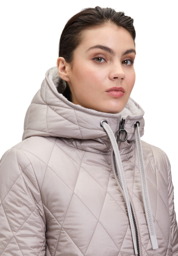 Betty Barclay Grey Reversible Hooded Coat
