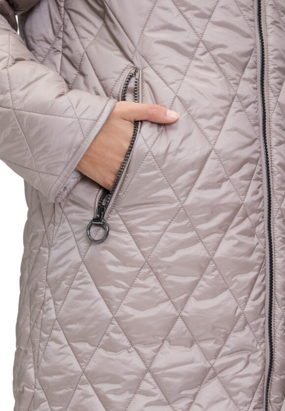 Betty Barclay Grey Reversible Hooded Coat