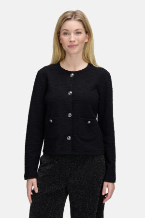 Betty Barclay Black Round Neck Slightly Fitted Jacket