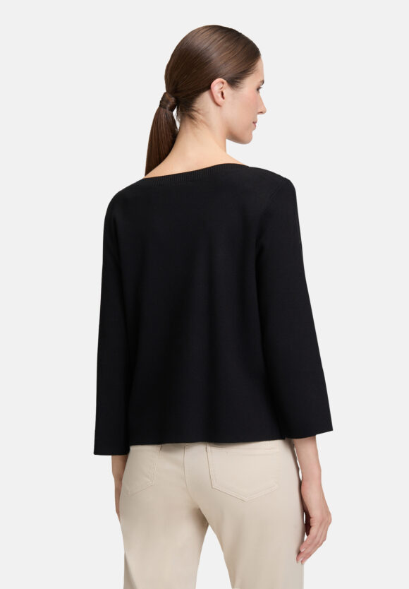 Betty Barclay Black Button Detail Knit Top