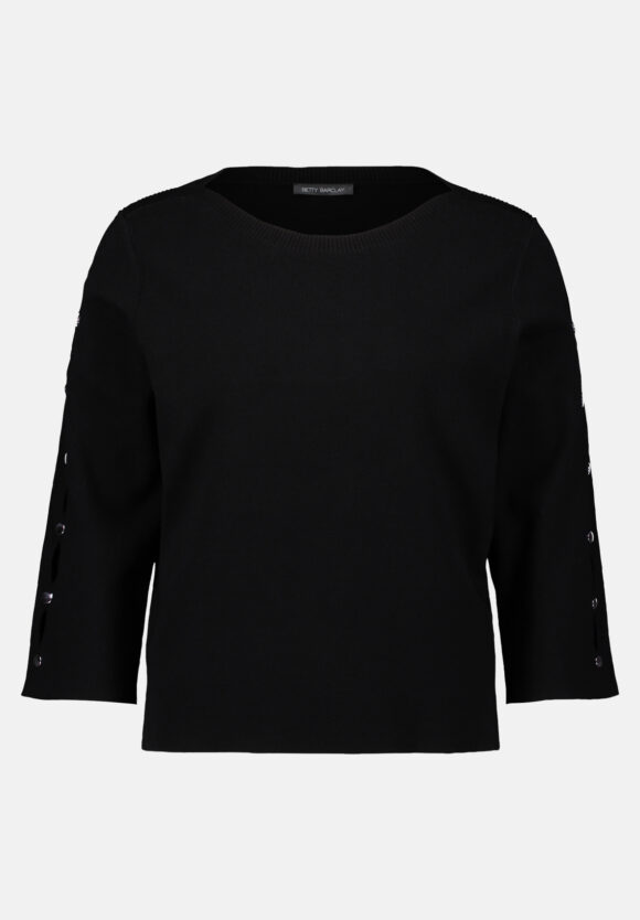 Betty Barclay Black Button Detail Knit Top