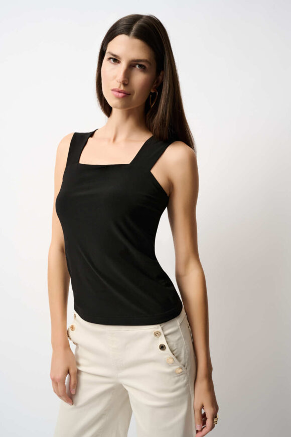 Joseph Ribkoff 143132 Black Square Neck Camisole