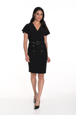 Frank Lyman 243009 Black Wrap Dress