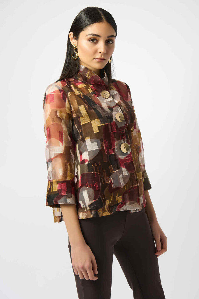 Joseph Ribkoff 253163 Organza Two-Piece Trapeze Jacket