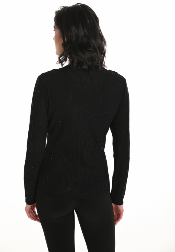 Frank Lyman 253707 Black Embellished Knit Top