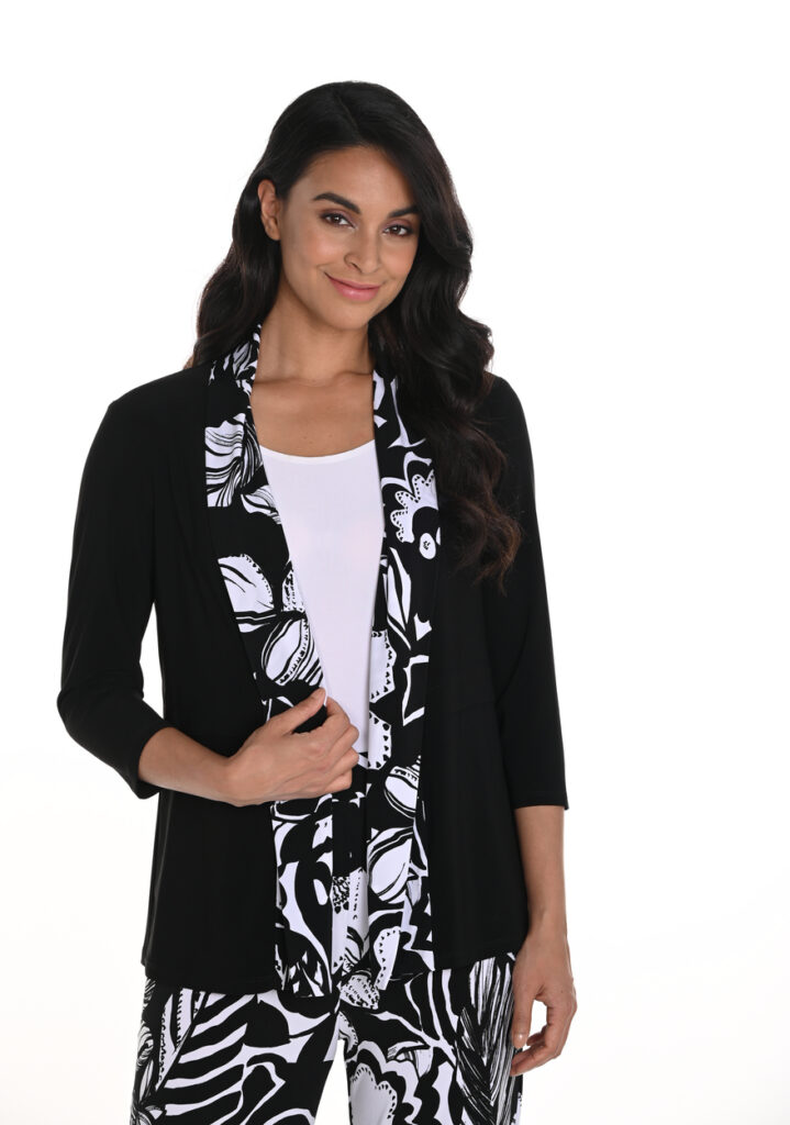 Frank Lyman 256315 Black/White Print Cover-Up