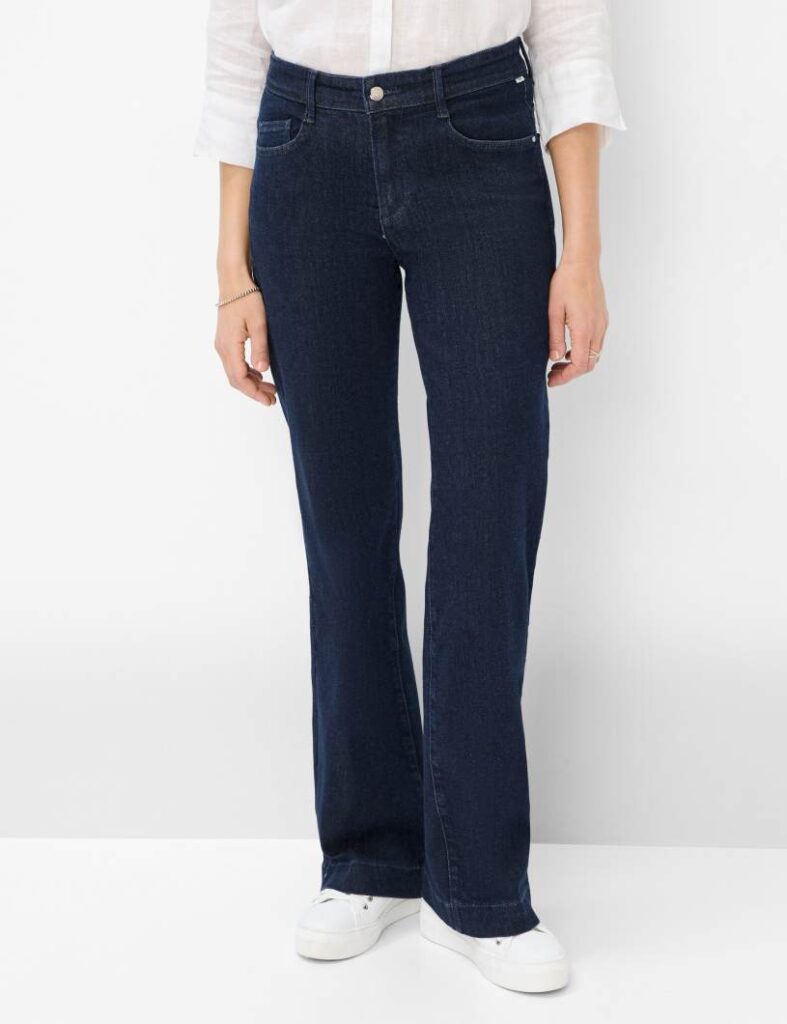 Brax Maine Dark Blue Wide Leg Super Stretchy Jeans