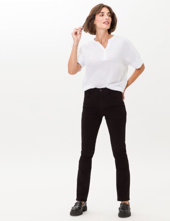 Brax Mary Black Regular Fit Stretchy Jeans