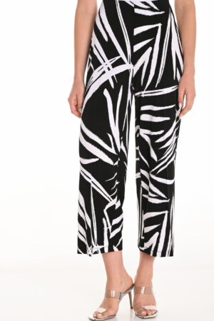 Frank Lyman 251128 Black/White Wide Leg Trousers