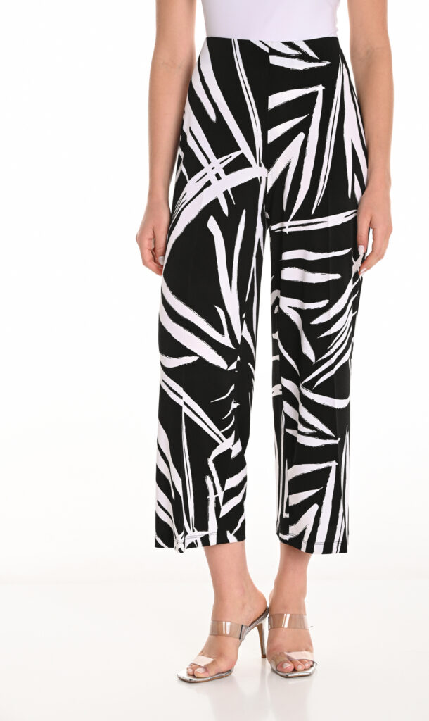 Frank Lyman 251128 Black/White Wide Leg Trousers