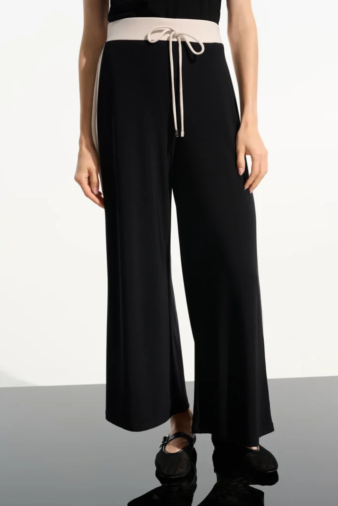 Joseph Ribkoff 261612 Color Block Wide Leg Pull-On Trousers