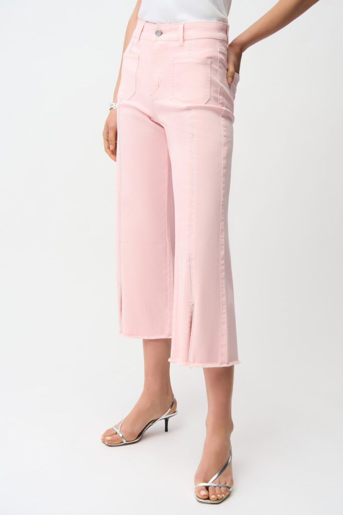 Joseph Ribkoff 251901 Petal Pink Embellished Front Seam Jeans