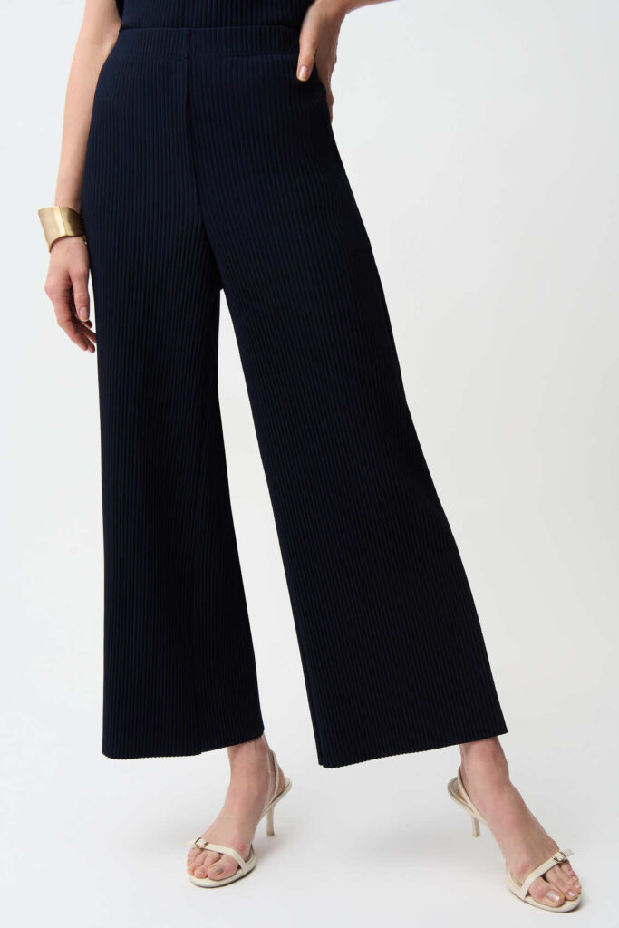 Joseph Ribkoff 261100 Midnight Blue Pleated Wide Leg Trousers