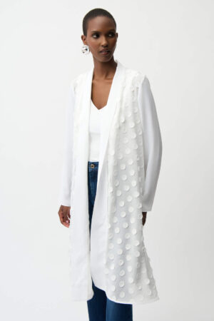 Joseph Ribkoff 261217 3D Dot Cover-Up With Georgette Sleeves