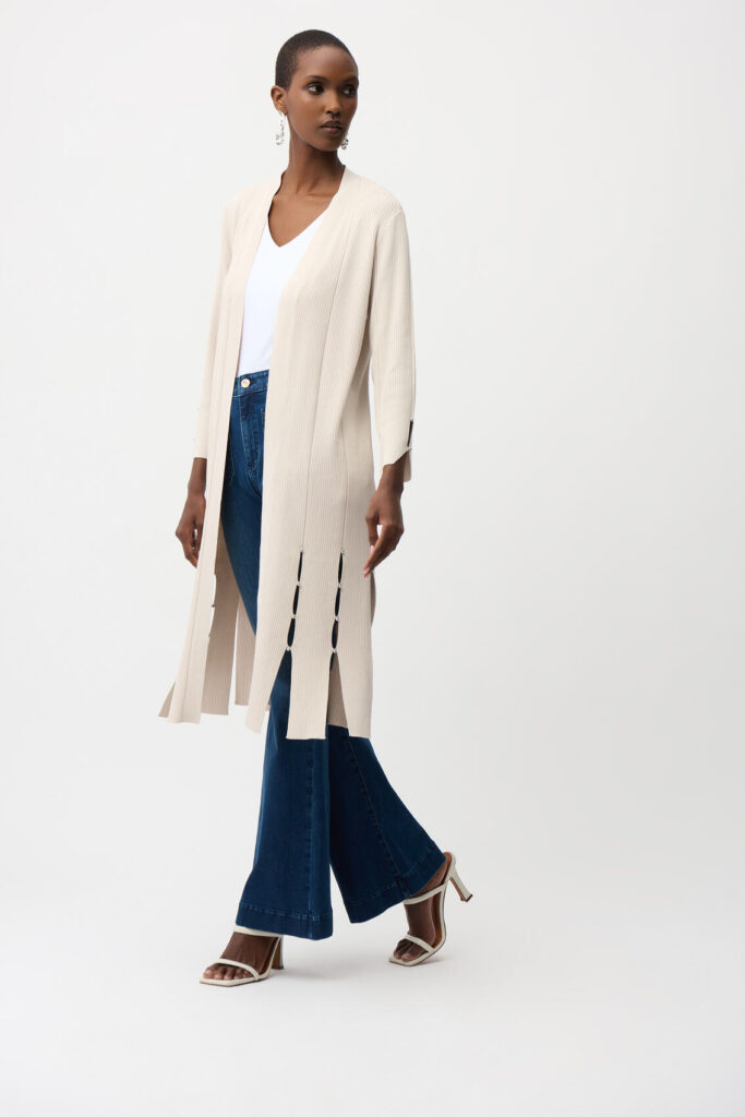Joseph Ribkoff  261924 Moonstone Long Open Front Cardigan
