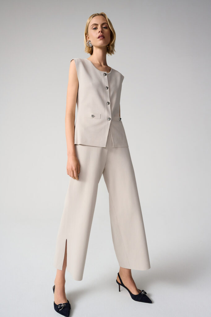 Joseph Ribkoff 261943 Moonstone Culotte Knit Trousers