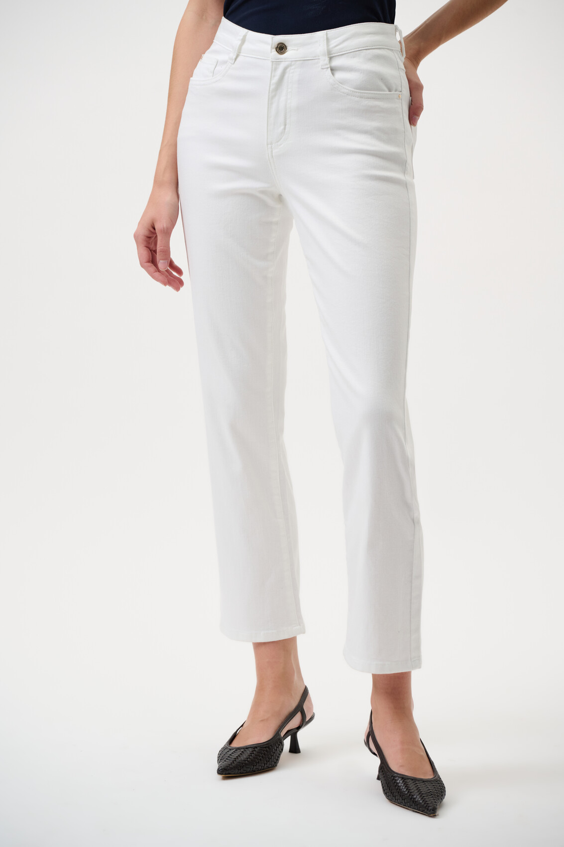 Joseph Ribkoff 261995 White Classic Straight Leg Jeans