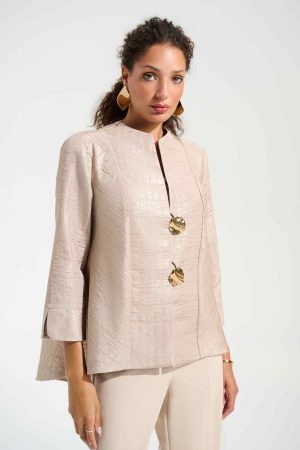 Joseph Ribkoff 261731 Trapeze Jacket With Statement Button