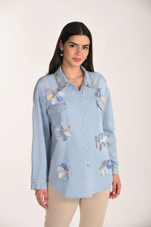 Frank Lyman 266582 Floral Long Sleeve Casual Shirt