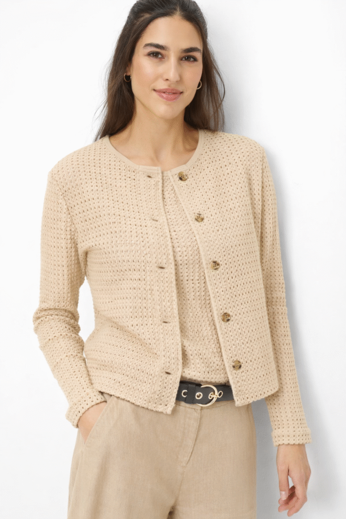 Brax Brenda Open Stitch Long Sleeve 2 Piece Twinset