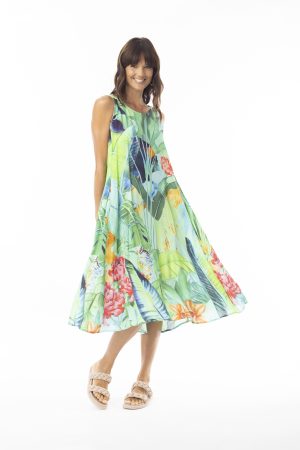 Escape By OQ 71570 Multi Floral Evelin Sleeveless Dress