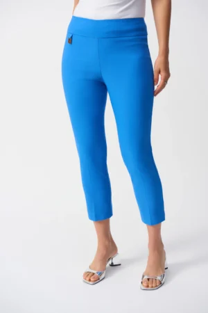 Joseph Ribkoff 201536 Coastal Blue Cropped Woven Trousers